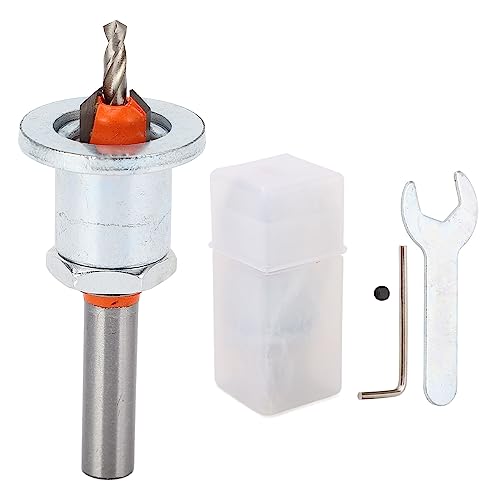 Fafeicy Broca Avellanadora Ajustable, Aleación de Acero, 8x10x3.5, con Tope de Profundidad, para Madera