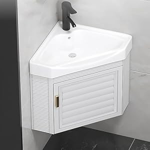 Guawjrzdp RZHA Weiß Eckwaschbecken 37cm