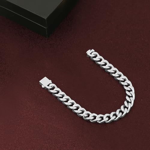 Image of Peora Stainless Steel Metal Bracelet Stylish Openable Fancy Design Jewellery Gift for Men