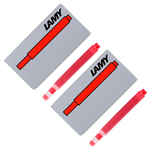 Lamy stylo plume cartouches d'encre lot de 10 red pour illuminer vos carnets de notes