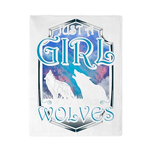 CafePress Cute Just A Girl Who Loves Wolves Twin Duvet Cover, Printed Comforter Cover, Unique Bedding,