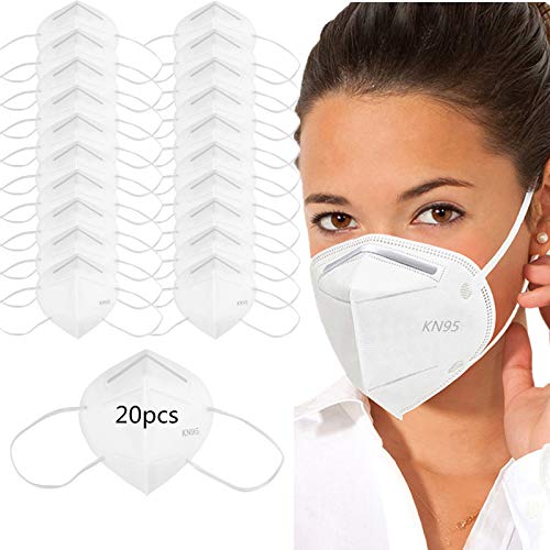 Cingxa 10/20/30/50 PCS D_isposable Face_Mask, 5-Ply Breathable Cup Dust M_asks, Face_Cover with and Nose Bridge Clip