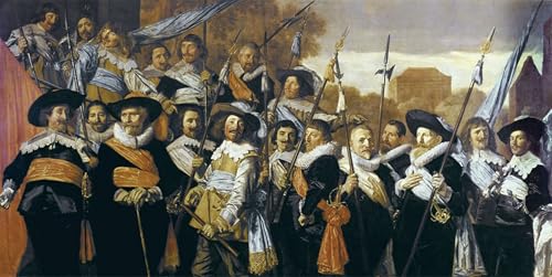 Pintura mural Frans Hals para decorar un salón elegante con lienzo de historia