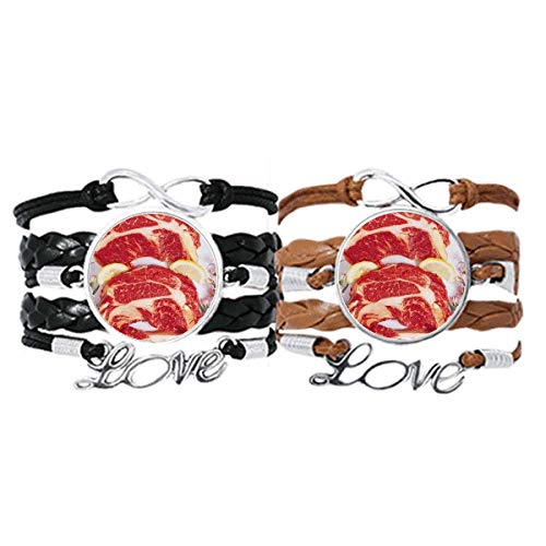 Bracelet steak de viande crue en cuir pour pimenter vos soirées barbecue