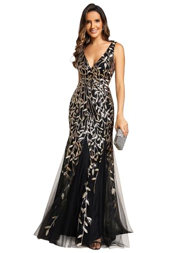 Amazon.com: Ever-Pretty Women's Formal Dress Sequin Double V-Neck