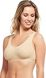 Carole Martin Slip-On Wireless Comfort Bra for Women - 34 Beige