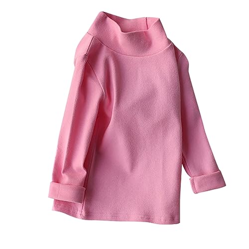 Toddler Turtleneck Baby Boy Girl Solid Color Long Sleeve Shirt Mock Neck Undershirt Turtleneck Blouse Clothes