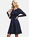 AUSELILY Kleid Herbst Damen Strickkleid Leichtes Winterkleider Damen Herbstkleid Langarm Kleid Elegantes Pulloverkleid Rundhalsausschnitt