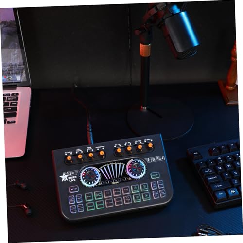Micrófono de condensador con tarjeta de sonido externa para equipo de grabación 6