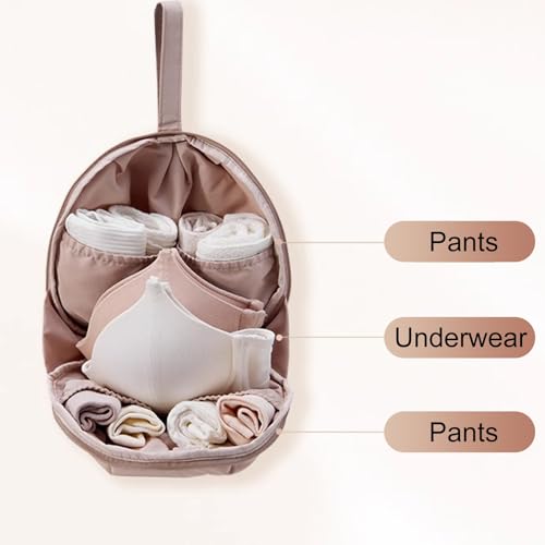 2 Underwear Garment Bag, Spherical Underwear Garment Bags for Storage, Oxford Fabric, Portable, Suitable for Small Clothes(White,24x15x21cm/9x6x8in)4