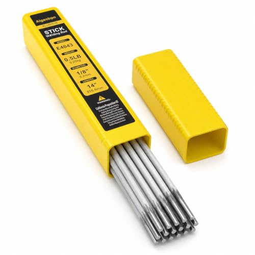 ALGESBPO E4043 Aluminum Welding Rod 1/8 x 14 All-Position Stick Electrode 4.5-6.0% Silicon for 6061/5052/3003 Alloys AC/DCEP 0.5lb