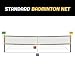 A11N Outdoor Badminton Set - Includes Anti-Sag Net, 4 Rackets, 2 Shuttlecocks, and Carrying Bag - for Backyard, Beach, and Park