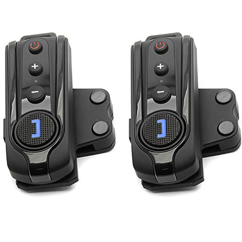 Waterproof Motorcycle Bluetooth Intercom, Helmet Bluetooth Headset with Noise Cancellation, Universal Off-Road Snowmobile Communication Systems, Range of Use Distance 1000M, 2 Pack