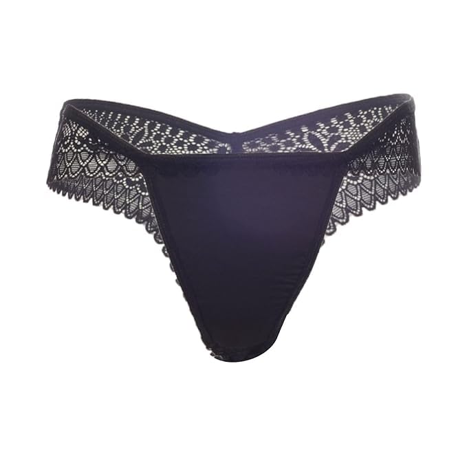 xenza Women's Panty Spandex or Polyester Lace Regular Thong Panties Fit (S,M,L)-picture-21