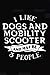 Meal Planner - I Like Dogs And Mobility Scooter And Maybe 3 People Vintage Graphic: Track And Plan Your Meals Weekly (52 Week Food Planner / Diary / ... Meal Prep And Planning Grocery List,Daily