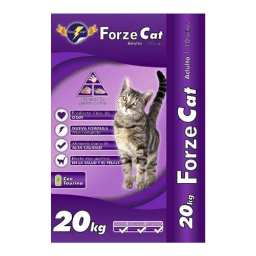 Pienso para Gatos Forzecat. Nutrición Avanzada con Pollo Deshidratado como Primer Ingrediente, Enriquecido con Taurina para Salud Óptima, Formato Gran Ahorro - 20KG