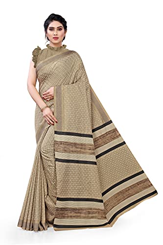 Image of MIRCHI FASHION Women's Art Silk Printed Saree with Blouse Piece