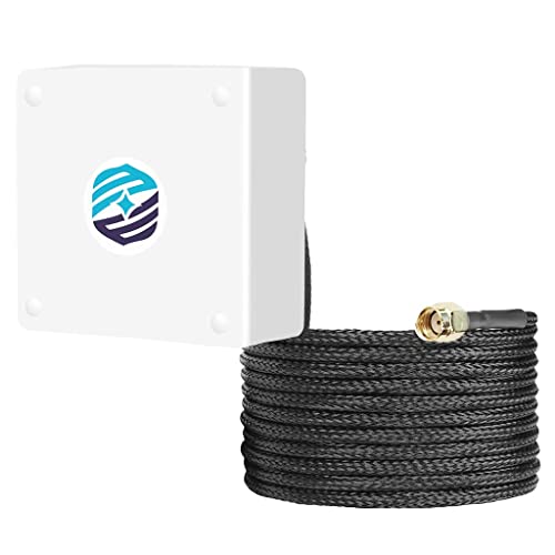 Maswell WiFi 6E Antenna 2.1-7.2 GHz Screw and 3M Adhesive Mount IP67 9.8 inches with Nylon overbraids Cable for WiFi 5 WiFi 6 WiFi 6E Wimax Bluetooth Zigbee Outdoor IoT Antenna, NOT for Boosting