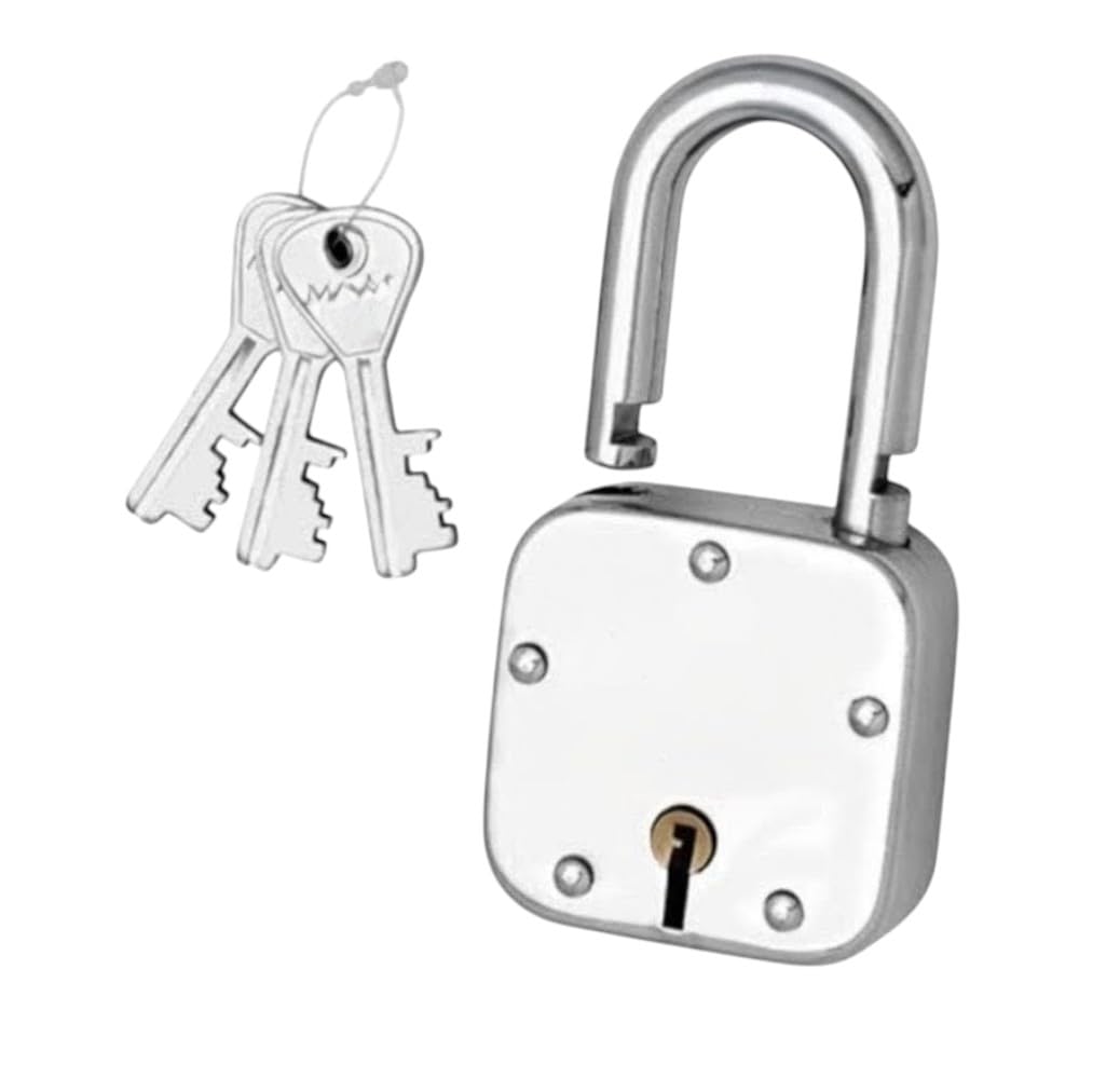 Adison Masco Square Padlock 60mm Stainless Steel Heavy Duty High Security Lock with 3 Keys, Anti-Rust and Anti-Cut Protection for Outdoor, Door, Gate, Shutter, Storage, Garage and Warehouse, Pack of 2-image-42