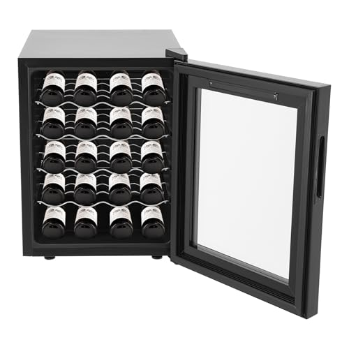 Fermoirper Cave à vin - 48 l - 20 bouteilles - Petite cave à vin avec panneau tactile LED - Anti-UV - Plage de température de...