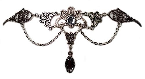 Moon Maiden Jewelry Art Nouveau Filigree Headpiece w/Crystal Clear Stones
