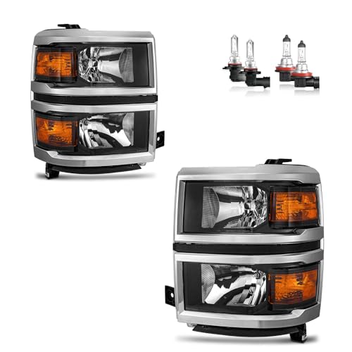 KarSpareHub Halogen Headlights for 2014-2015 Chevy Silverado 1500 by KarSpareHub - Used condition - US$142.47