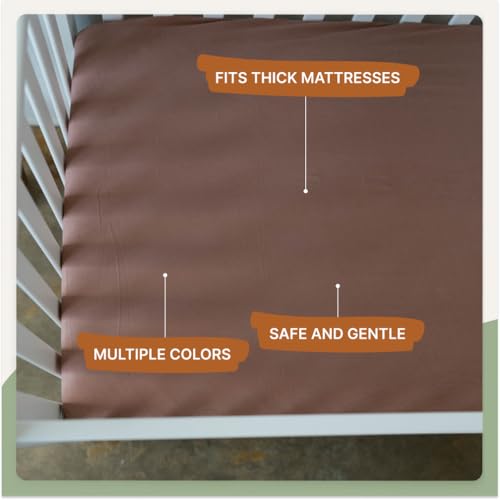 Image of Parker Baby Soft & Durable Fitted Baby Crib Sheets | Snug Fit for Standard Crib Mattresses | Machine Washable, Fade-Resistant & Modern Nursery Designs