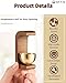 XIUCAI 4-Piece Wooden Door Chime with Magnetic & Adhesive Mounting | No-Tools Installation Brass Bell | for Home Office Store Refrigerator Decor,Walnut
