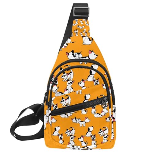 Mochila cruzada para senderismo y viaje con estampado de copo de nieve