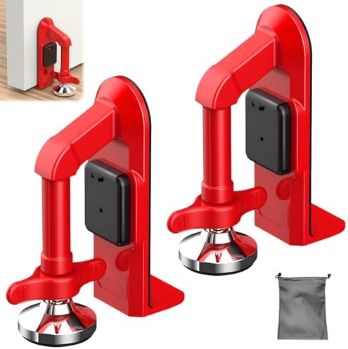 Pack of 2 Door Stops with Alarm, Portable Door Jammer Door Lock ...