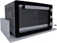Suporte de Micro-ondas de MDF Branco 50x15x40