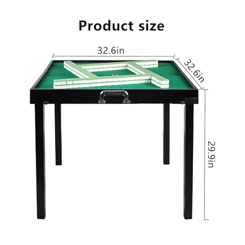 YHJLZNA Faltbarer Mahjong-Tisch,32" tragbarer Mahjong Spieltisch mit Schublade,Generisch Mahjong Tisch für Mahjong,Domino,Poker,Kartenspiel – Bild 3