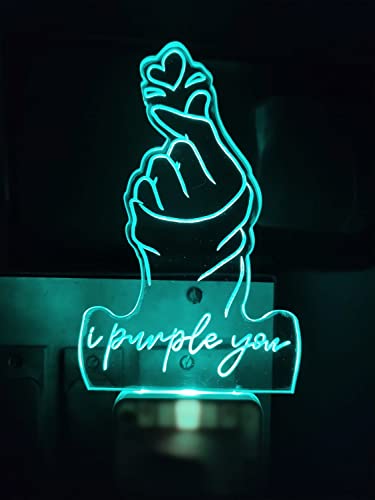 Image of 3D Optical Illusion BTSs2 Acrylic Night Lamp, 7 Colors RGB Auto Color Changing Led Plug and Play Night Light Lamp (Acrylic, Multi Color, Pack of 1) (BTSs2)