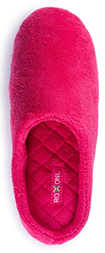 Roxoni Women's Plush Terry Clog Slippers3