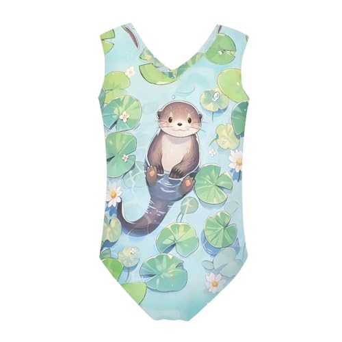 Image of Biyejit Girls Leotards Dance Sport Wear Gymnastics One-Piece Swimwear for Kids 3-14 Years