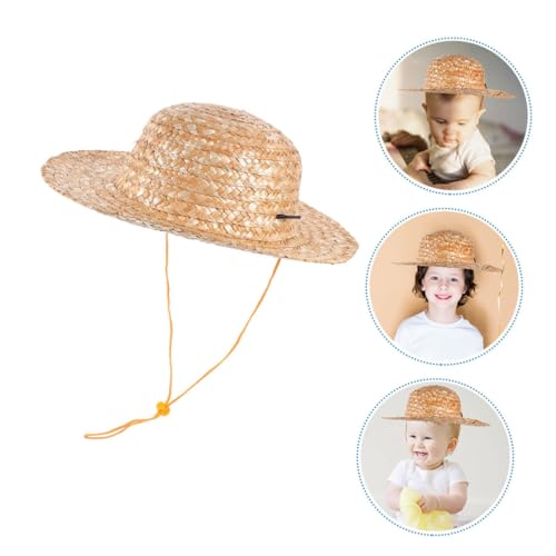 Straw Sun Hat Wide Brim Boy Sun Hat for Outdoor Activities Beach and Travel Blank DIY Design for Creative Fun UV Protection Khaki4