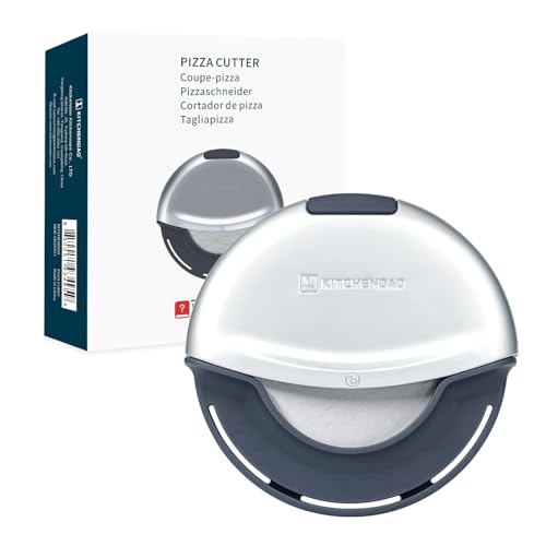 KITCHENDAO Premium Pizzaschneider für hohe Beanspruchung Pizzaroller mit 10 cm scharfe Klinge mit Schutzkappe
