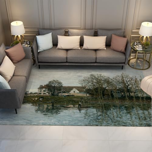 Carpette imprimée grand format Riverside Landscape de qualité supérieure pour salon - 2