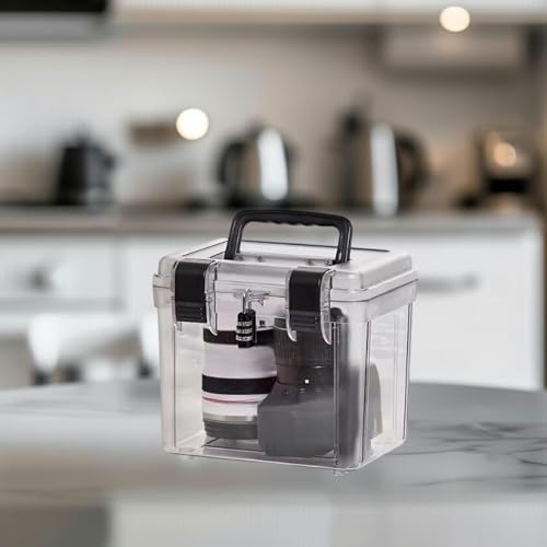 Caja protectora de PP transparente con cerradura para cámara 21.5x16x19 cm 5