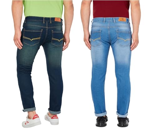 Image of Ben Martin Men's Slim Fit Pack of 2 Stretchable Casusal Denim Combo Jeans Pant for Men, CMB-AU24