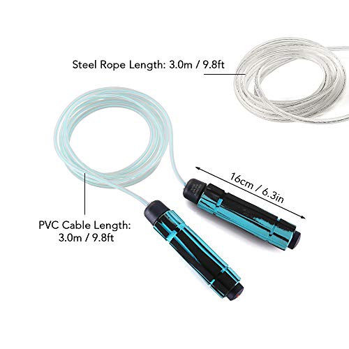 DECDEAL Conjunto de corda de pular 10 unidades com blocos de peso corda de salto ajustável para fitn