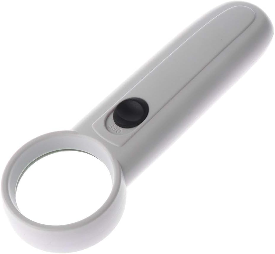 SP Electron LED Lighted 15X Magnifying Glass with 15X Magnifier Loupe - Portable Illuminated Handheld Loupe for Seniors Reading, Stamps, Jewelry