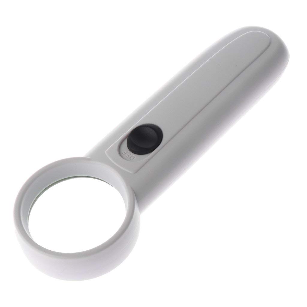 SP Electron LED Lighted 15X Magnifying Glass with 15X Magnifier Loupe - Portable Illuminated Handheld Loupe for Seniors Reading, Stamps, Jewelry