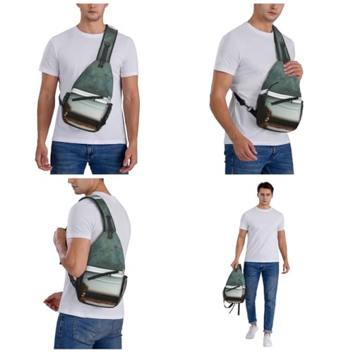 Mochila Sling urbana negra para uso diario miniatura 6