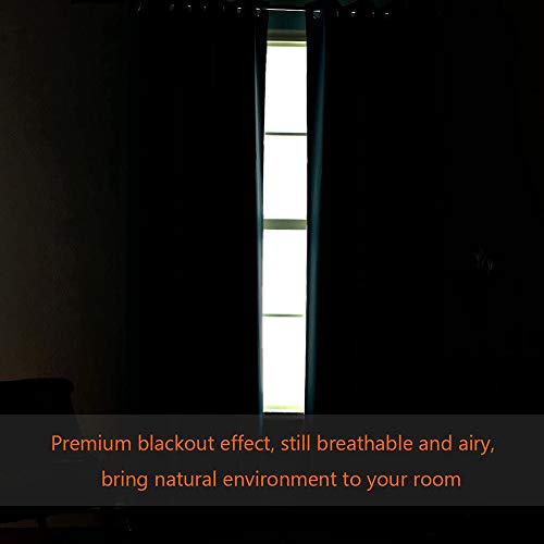 Image of H.VERSAILTEX Blackout Patio Curtains 100 x 96 Inches for Sliding Door Extral Wide Blackout Curtain Panels Thermal Insulated Room Divider - Grommet Top, 8' Tall by 8.5' Wide - Stone