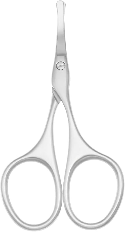 Tesoura Motanar para Aparar Pelos Faciais, Nariz e Orelhas, Aço Inoxidável, A490A, 1 unidade