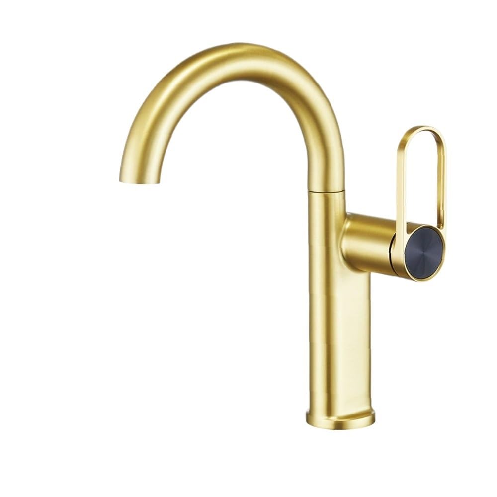 Mitigeur or rose brossé VELORE S robinet de salle de bain monocommande eau chaude froide
