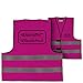 Produktbild Shirt-Panda Warnweste · Signalweste mit Wunschtext · Sicherheitsweste Bedruckt mit ihrem Namen, Text oder Wunschdaten · mit Reflexionsstreifen · EN ISO 20471:2013 · PINK Rücken (290 x 210 mm)