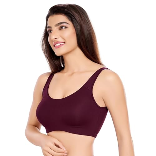 Image of juliet Non Padded Full Coverage Sports Bra for Women | Slip on Bra | Low Impact High Coverage Wireless Support Sports Bra JS 90
