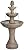 Louvre Italian Style 3 Tier Outdoor Floor Water Fountain with Light LED 44" High Gray Faux Stone Resin for Garden Patio Backyard Deck Home Lawn Porch House Relaxation Exterior - John Timberland